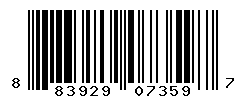 UPC barcode number 883929073597