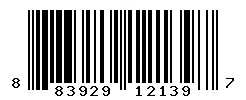 UPC barcode 883929121397