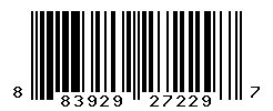 UPC barcode number 883929272297