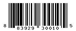 UPC barcode number 883929300105