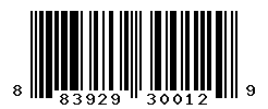 UPC barcode number 883929300129