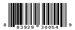 UPC barcode 883929300549