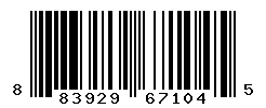 UPC barcode number 883929671045