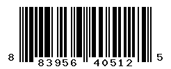 UPC barcode number 883956405125