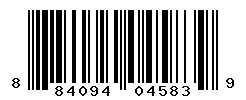 UPC barcode number 884094045839