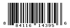 UPC barcode number 884116143956