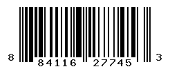 UPC barcode number 884116277453