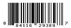 UPC barcode number 884116293897