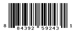 UPC barcode number 884392592431