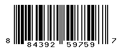 UPC barcode number 884392597597