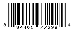 UPC barcode number 884401772984