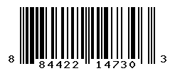 UPC barcode number 884422147303