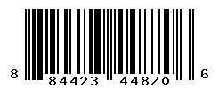 UPC barcode number 884423448706