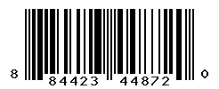 UPC barcode number 884423448720