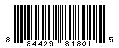 UPC barcode number 884429818015