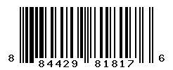 UPC barcode number 884429818176