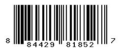 UPC barcode number 884429818527