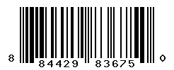 UPC barcode number 884429836750