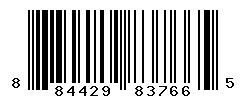 UPC barcode number 884429837665