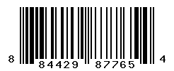 UPC barcode number 884429877654