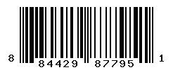 UPC barcode number 884429877951