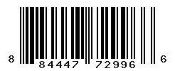 UPC barcode number 884447729966