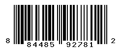 UPC barcode number 884485927812