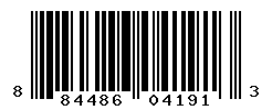 UPC barcode number 884486041913