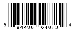 UPC barcode 884486046734