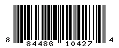UPC 884486104274 barcode image