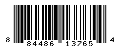 UPC barcode number 884486137654