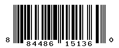 UPC 884486151360 barcode image
