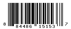 UPC barcode number 884486151537