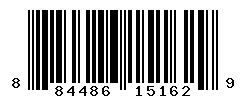 UPC barcode number 884486151629