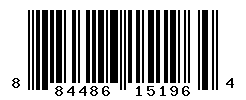 UPC barcode number 884486151964