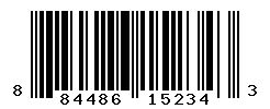 UPC barcode number 884486152343