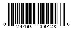 UPC barcode number 884486194206