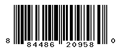 UPC barcode number 884486209580