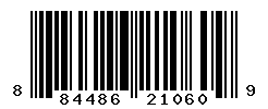 UPC barcode number 884486210609