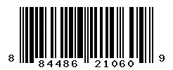 UPC 884486210609 barcode image