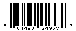 UPC barcode 884486249586