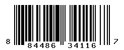 UPC barcode number 884486341167