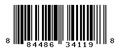 UPC barcode number 884486341198