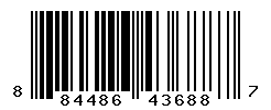 UPC barcode number 884486436887