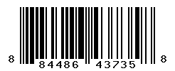 UPC barcode number 884486437358