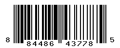 UPC barcode number 884486437785