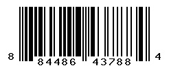 UPC barcode number 884486437884