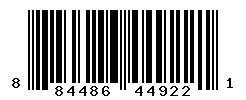 UPC barcode number 884486449221