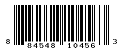 UPC barcode number 884548104563