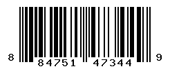 UPC barcode number 884751473449